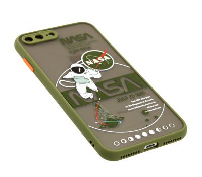 Чохол для iPhone 7 Plus / 8 Plus Picture shadow matte space nasa / army green 2594905