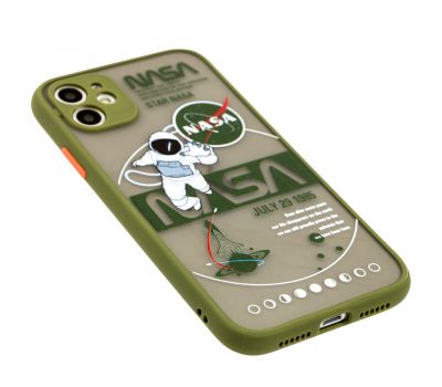 Чохол для iPhone 11 Picture shadow matte space nasa / army green 2594810