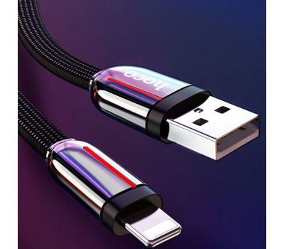 Кабель USB Hoco U74 Grand Lightning 2.4A 1.2m чорний 2600410