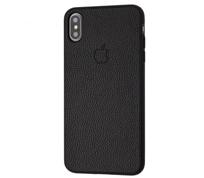 Чохол для iPhone Xs Max Leather cover чорний