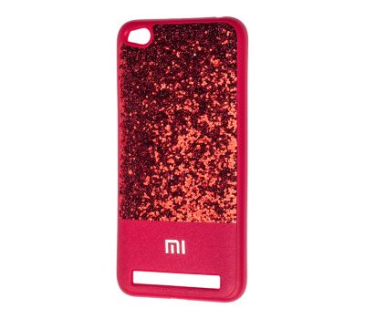 Чохол для Xiaomi Redmi 5a Leather + Shining червоний