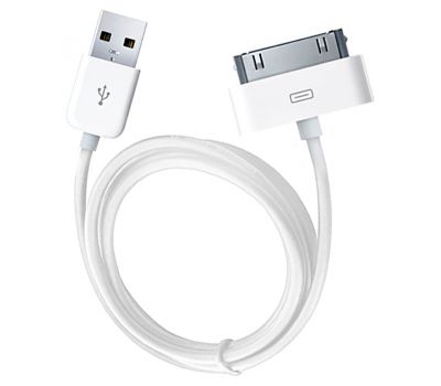 Кабель USB для iPhone 4 белый (OEM)
