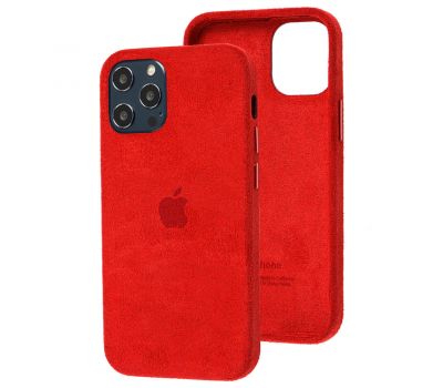 Чохол для iPhone 12 Pro Max Alcantara 360 червоний