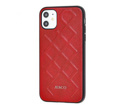Чохол для iPhone 11 Jesco Leather червоний