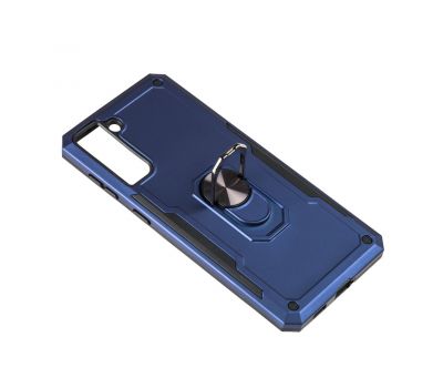 Чохол для Samsung Galaxy S21+ (G996) Honor Hard Defence з кільцем темно-синій 2631231
