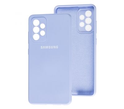 Чохол для Samsung Galaxy A52 (A525) Lime silicon з мікрофіброю фіолетовий (purple)