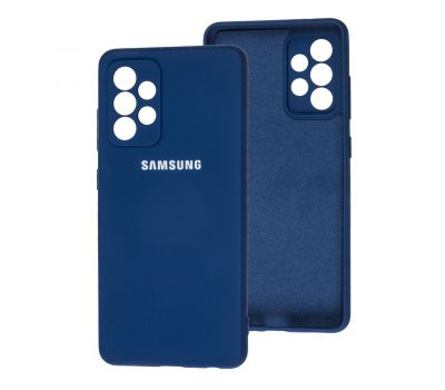 Чохол для Samsung Galaxy A52 (A525) Lime silicon з мікрофіброю синій (blue)