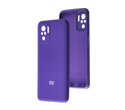 Чохол для Xiaomi Redmi Note 10 / 10s Silicone cover Full camera фіолетовий / purple