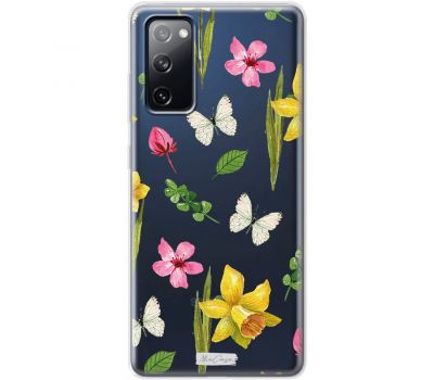 Чохол для Samsung Galaxy S20 FE (G780) MixCase квіти та білий метелик