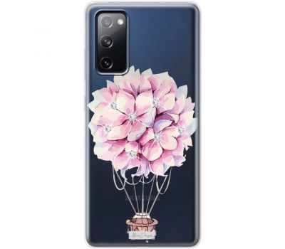 Чохол для Samsung Galaxy S20 FE (G780) MixCase зі стразами рожеві квіти