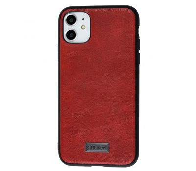Чохол для iPhone 11 Sulada Leather червоний