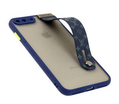 Чохол для iPhone 7 Plus / 8 Plus WristBand LV синій / зелений 2646757
