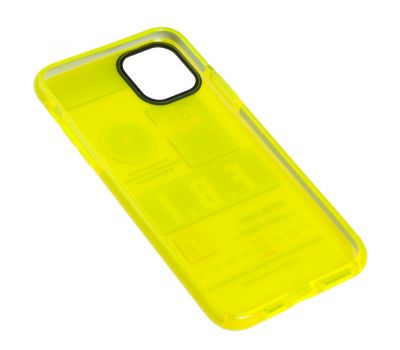 Чохол для iPhone 11 Pro Max Neon print FBI жовтий/зелений 2647214