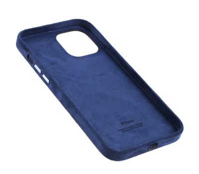 Чохол для iPhone 12 Pro Max Alcantara 360 темно-синій 2651282