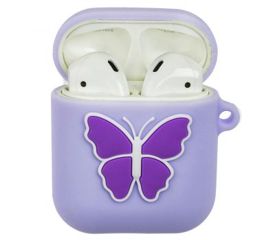 Чохол для AirPods 1/2 Butterfly Bright світло-фіолетовий