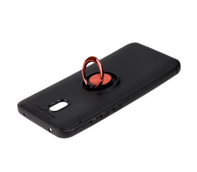 Чохол для Xiaomi Redmi 8A Deen ColorRing з кільцем чорний/червоний 2654348