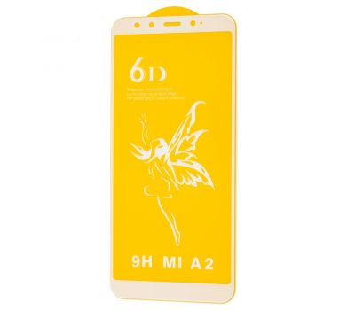 Захисне скло 6D Premium для Xiaomi Mi 6X / Mi A2 біле (OEM)