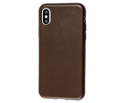Чохол для iPhone X / Xs Grainy Leather коричневий