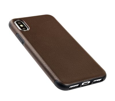 Чохол для iPhone X / Xs Grainy Leather коричневий 2655202