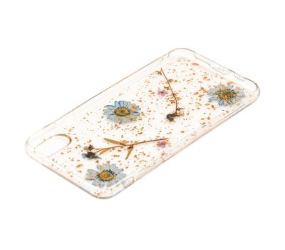 Чохол гербарій для iPhone Xs Max синій 2656571