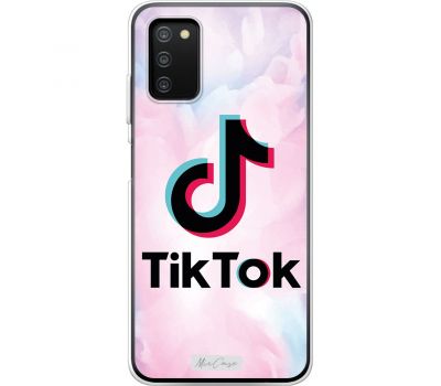 Чохол для Samsung Galaxy A03s (A307) MixCase TikTok чорне чорне на кольоровому