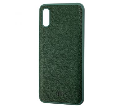 Чохол для Xiaomi Redmi 9A Leather cover зелений