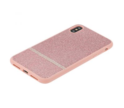 Чохол для iPhone Xs Max Swarovski (смуга) рожевий 2658925