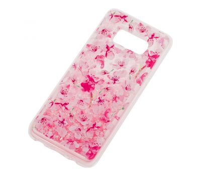 Чохол для Samsung Galaxy S8 (G950) Блиск вода світло-рожевий "рожеві квіти" 2658816
