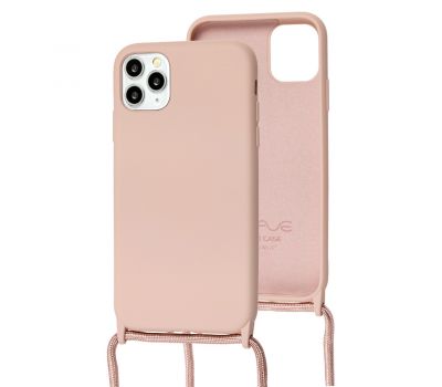Чохол для iPhone 11 Pro Wave Lanyard without logo pink sand