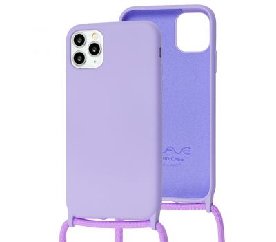 Чохол для iPhone 11 Pro Wave Lanyard with logo light purple