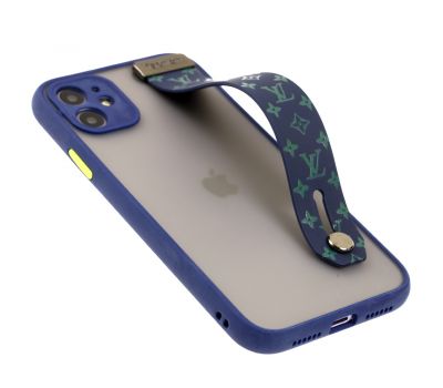 Чохол для iPhone 11 WristBand LV синій/зелений 2658946