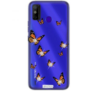 Чохол для Tecno Spark 6 Go MixCase зі стразами метелика