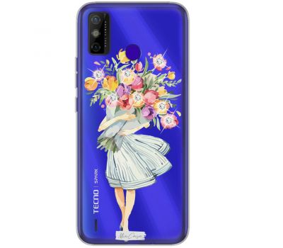 Чохол для Tecno Spark 6 Go MixCase зі стразами в обнімку з буке