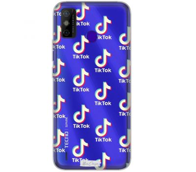 Чохол для Tecno Spark 6 Go TikTok логотип багато
