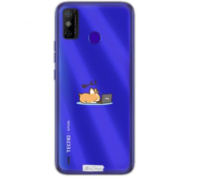 Чохол для Tecno Spark 6 Go MixCase собачки корги work