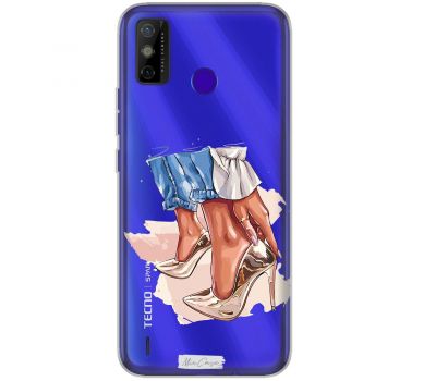 Чохол для Tecno Spark 6 Go MixCase дівчина туфельки