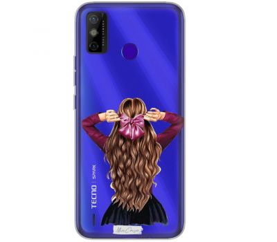 Чохол для Tecno Spark 6 Go MixCase дівчина з бантом