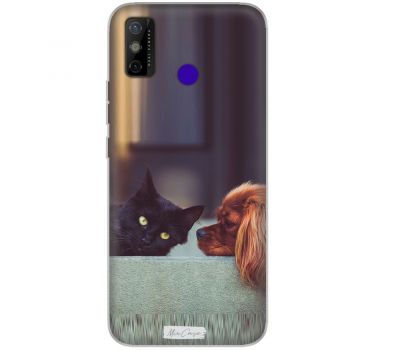 Чохол для Tecno Spark 6 Go MixCase тварини кіт та собака