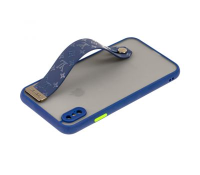 Чохол для iPhone X / Xs WristBand LV синій 2664496