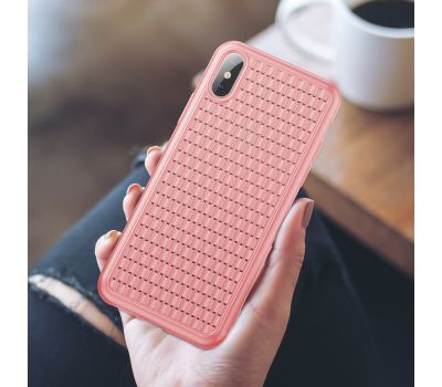 Чохол для iPhone Xs Max Baseus BV Weaving рожевий