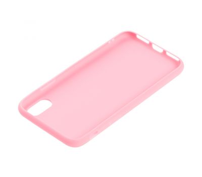 Чохол для iPhone Xs Max off-white leather рожевий 2665567