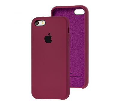 Чохол Silicone для iPhone 5 case maroon