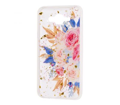 Чохол для Samsung Galaxy J7 (J700) Flowers Confetti "кущова троянда"