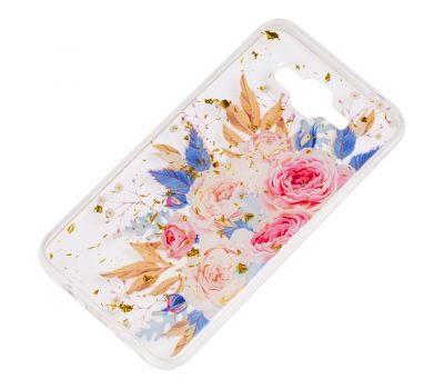 Чохол для Samsung Galaxy J7 (J700) Flowers Confetti "кущова троянда" 2667361