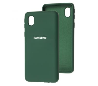 Чохол для Samsung Galaxy A01 Core (A013) Silicone Full темно-зелений