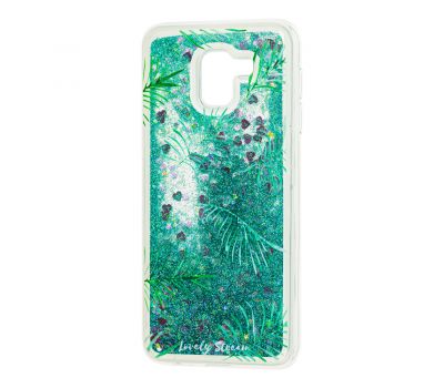 Чохол для Samsung Galaxy J6 2018 (J600) вода зелений "листя"
