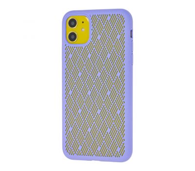 Чохол для iPhone 11 Silicone Weaving світло-фіолетовий