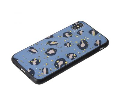 Чохол для iPhone Xs Max Leo Confetti "синій леопард" 2678950