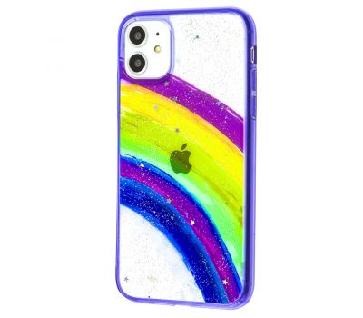 Чохол для iPhone 11 Colorful Rainbow фіолетовий