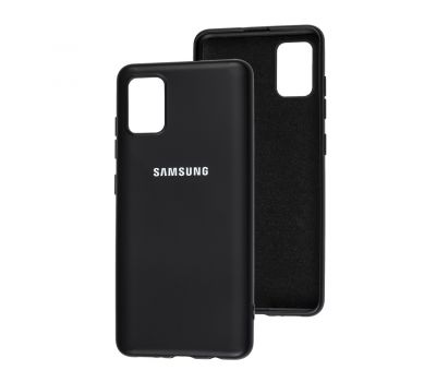 Чохол для Samsung Galaxy A51 (A515) Lime silicon з мікрофіброю чорний